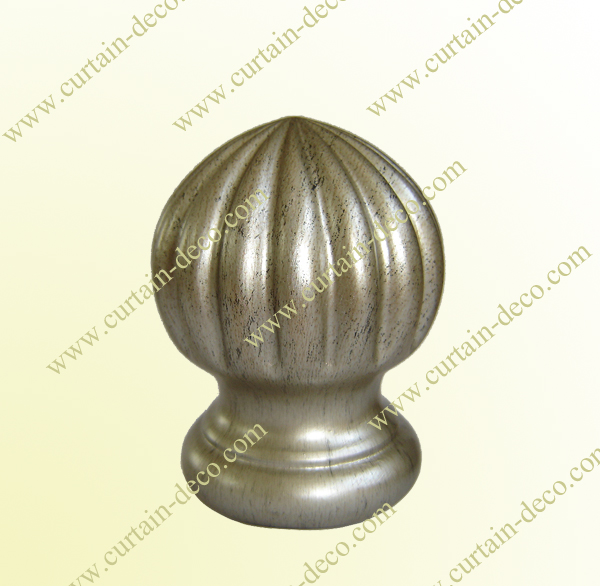 Anti-silver curtain rod finial